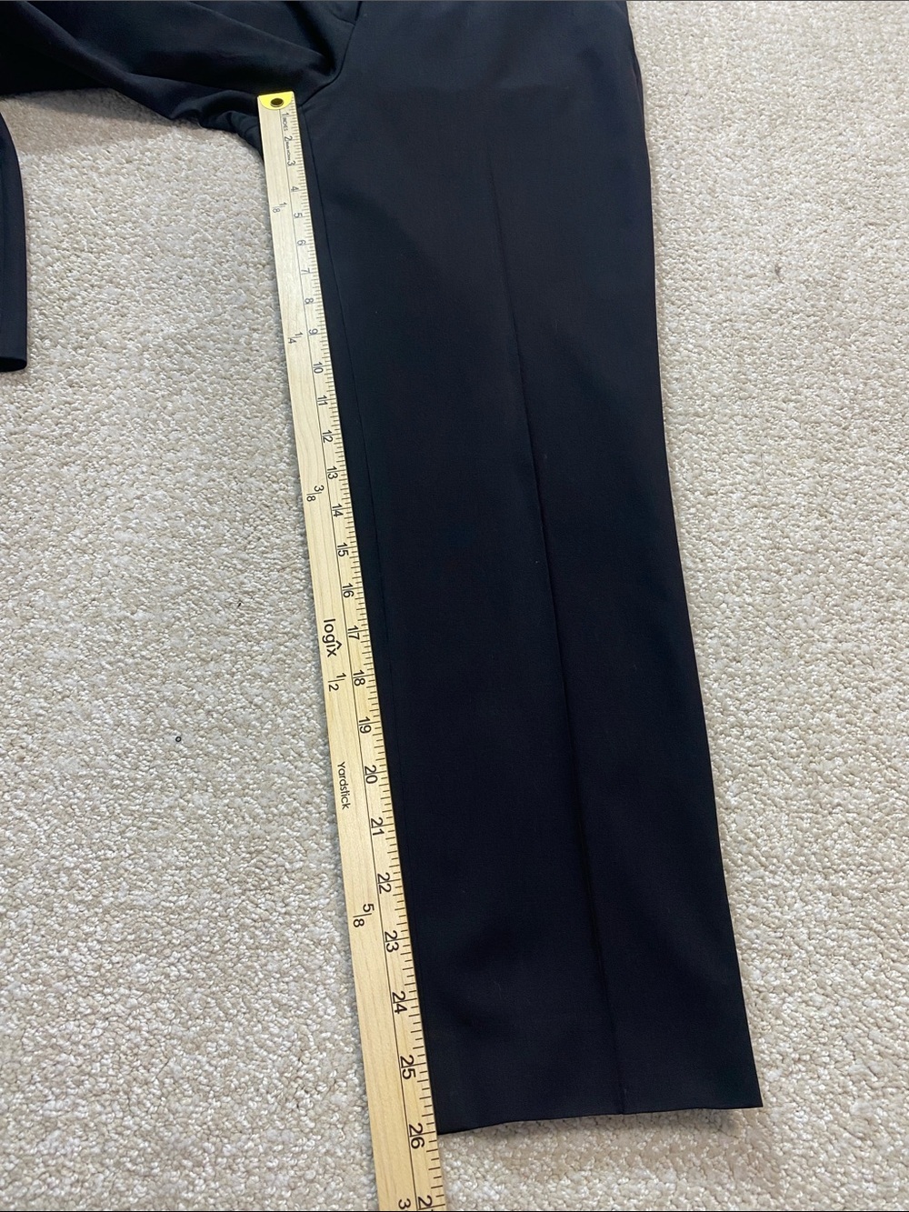 Theory Black Tailored Straight-Leg Trousers Size 6 Shell 96% Wool 4% Elastane - Picture 10 of 16